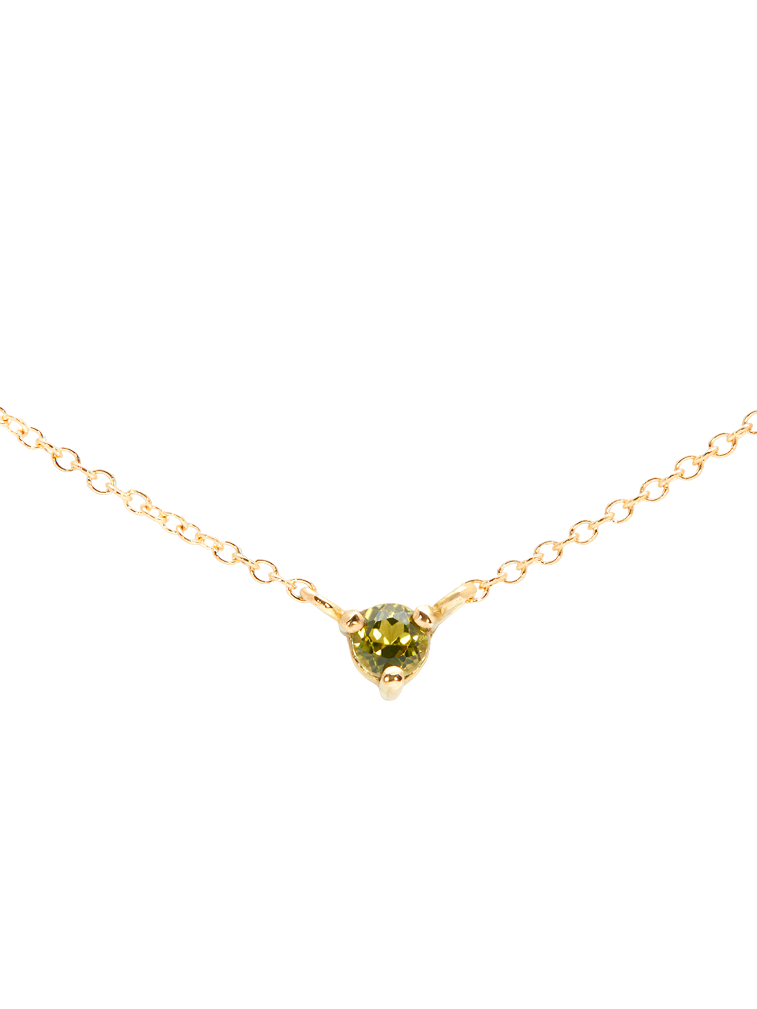 Birthstone peridot necklace